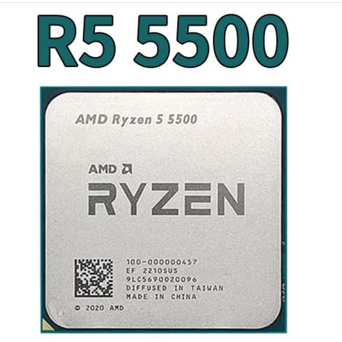 AMD Ryzen CPU R5-5500 (OEM) 6-core/12-thread AM4 desktop CPU processor compatible with B550 motherboard