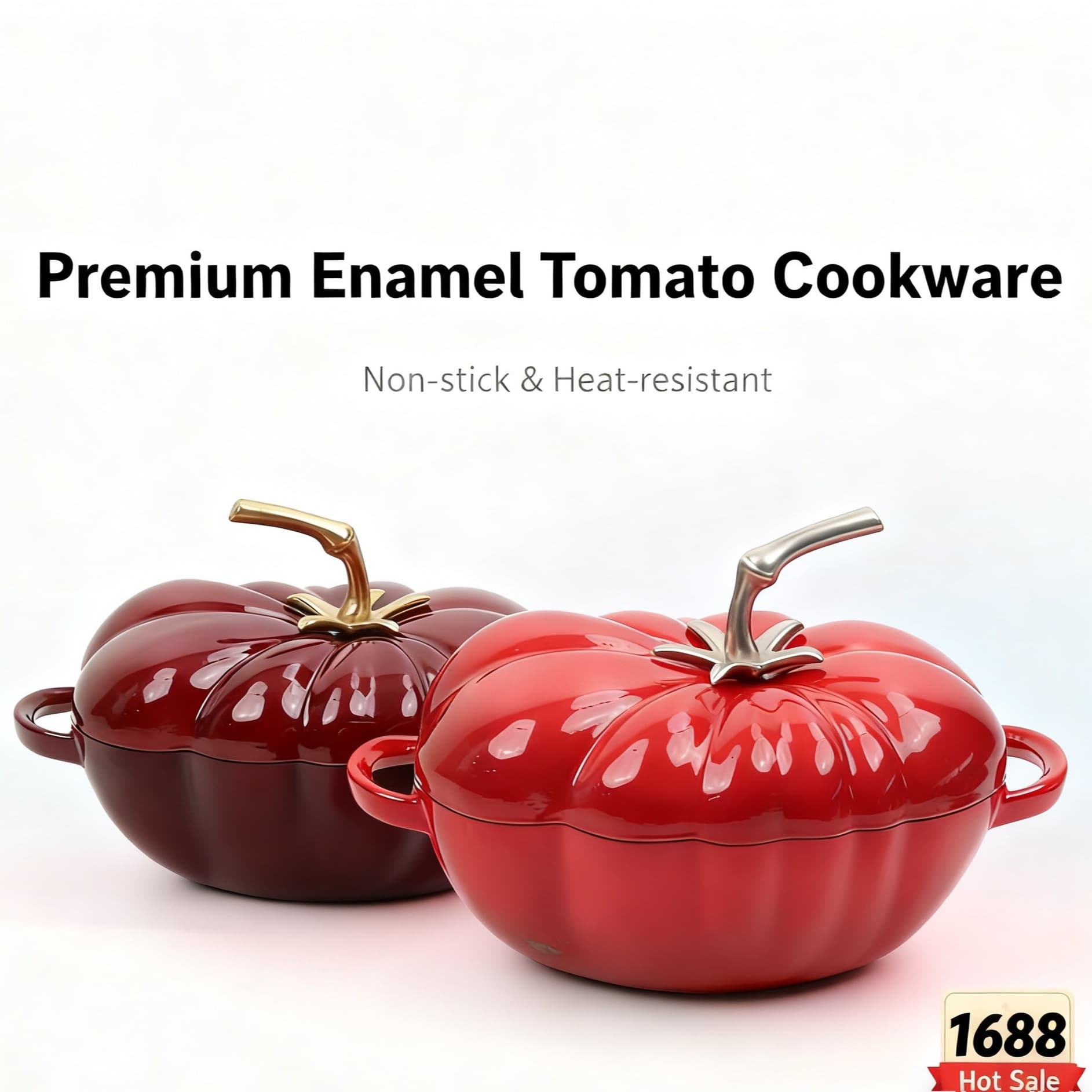 New cast iron enamel tomato enamel pot, simmering stew pot for home use, soup pot, non-stick, universal for induction cookers and gas