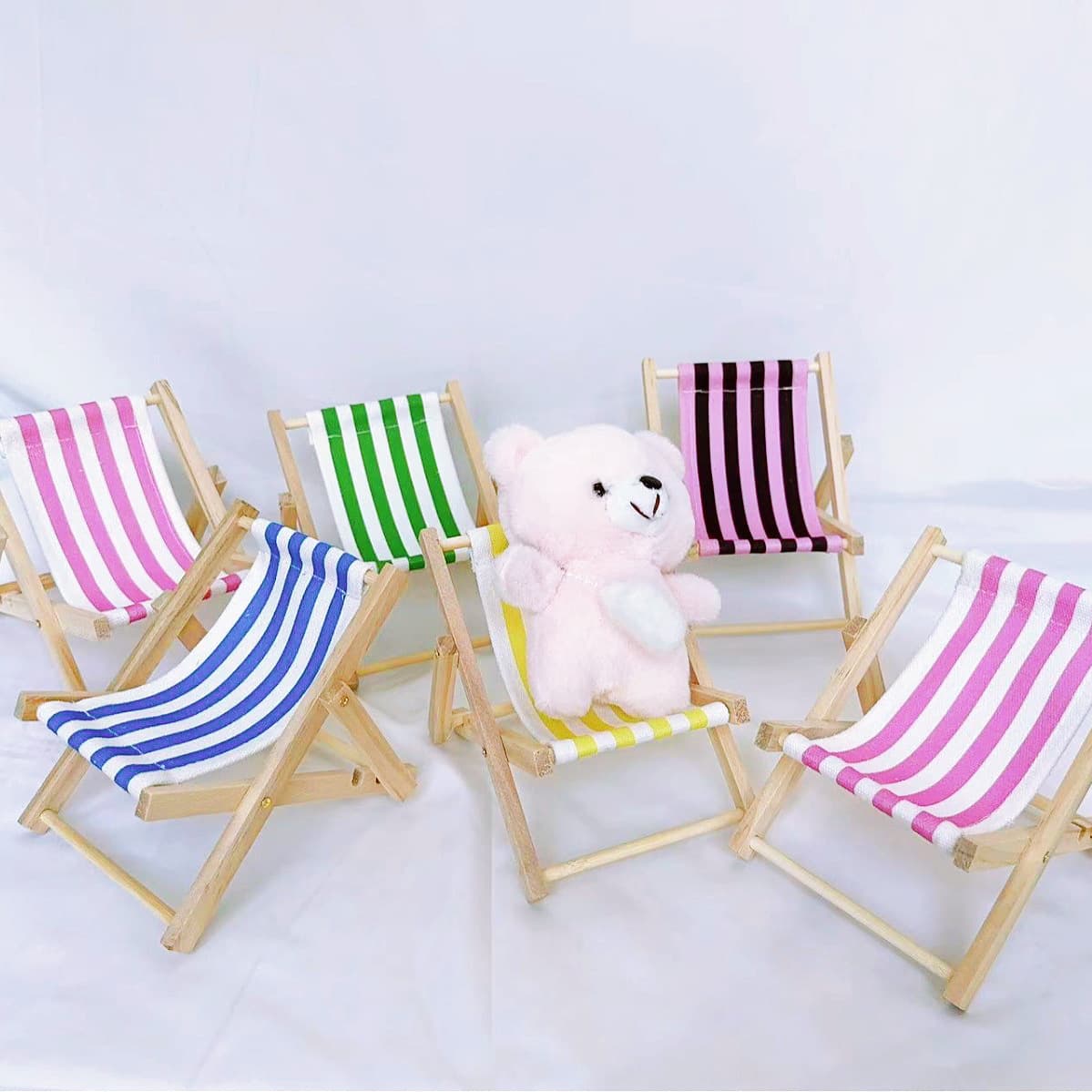 New Year decorations, gifts, mini dollhouse, pocket furniture, beach chair, miniature foldable phone