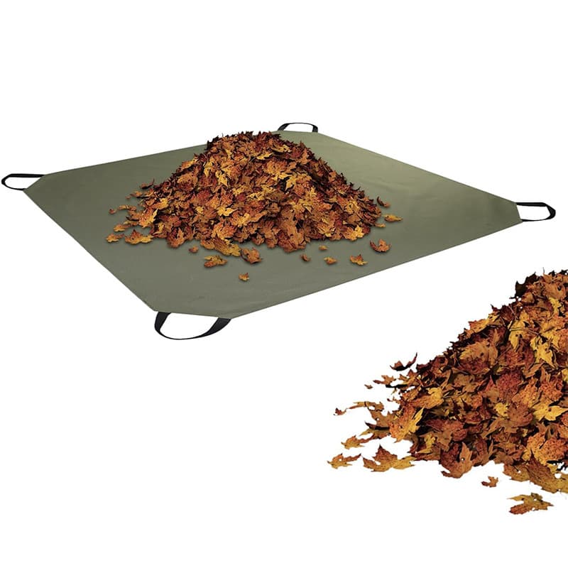 Foldable leaf bag multi-functional garden lawn garbage collection mat with handle waterproof leaf tarp