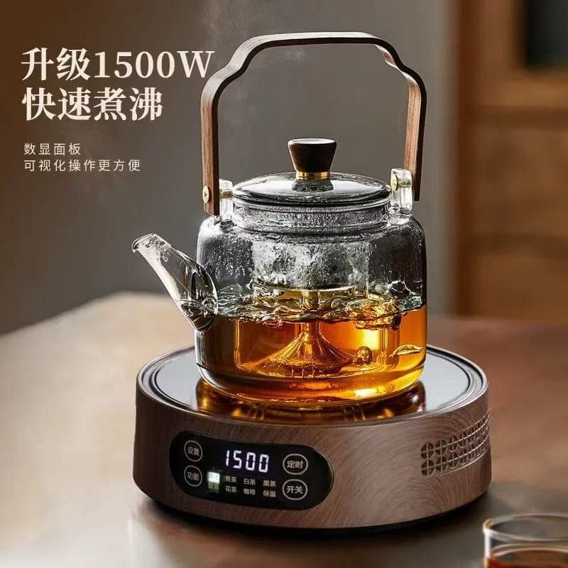 New electric ceramic tea maker, high-temperature resistant tea maker, household glass kettle, small electric stove kettle.