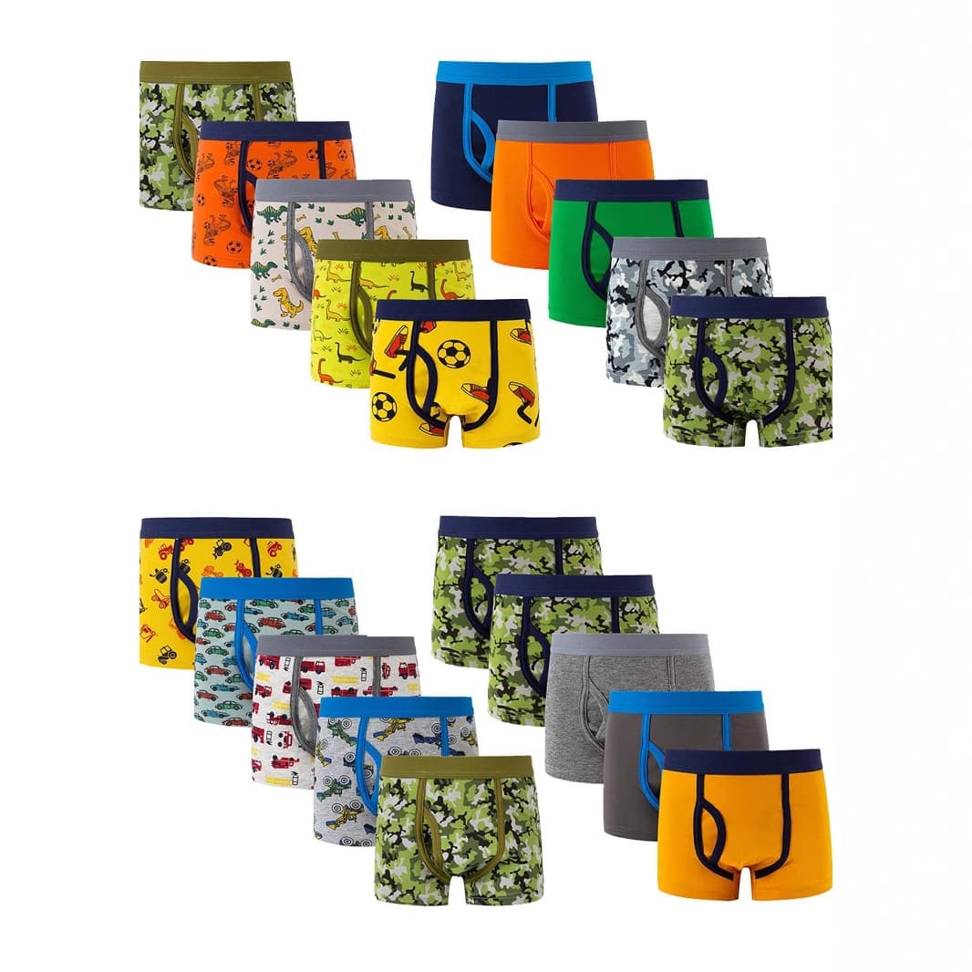 5-Pack Boys' Underwear Children's Cotton Boxer Dinosaur Cartoon Boxer Shorts Boys' Underwear Cross-Border Factory