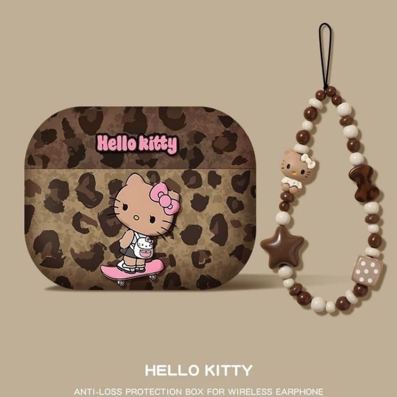Leopard Print Kitty Cat AirPods Pro 3 Case, AirPods 4 Apple Headphone Shell 2nd/3rd Gen, Cute Pro 2