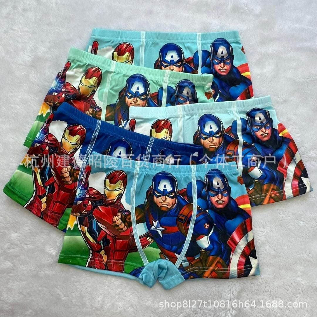 2025 Cross-border Girls' Boxer Shorts Cool Stretch Avengers Low-price Wholesale