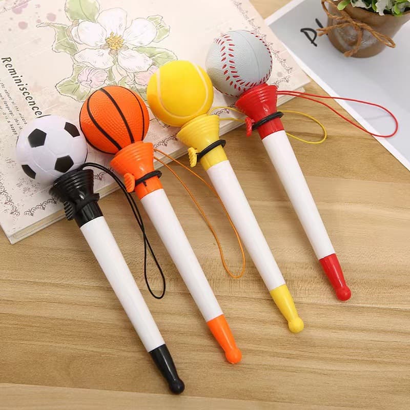 Football Pen, Basketball Pen, Tennis Pen, Volleyball Pen, Stress Relief Bouncing Ballpoint Pen, PU Slow Rebound Sports Series Ballpoint Pen