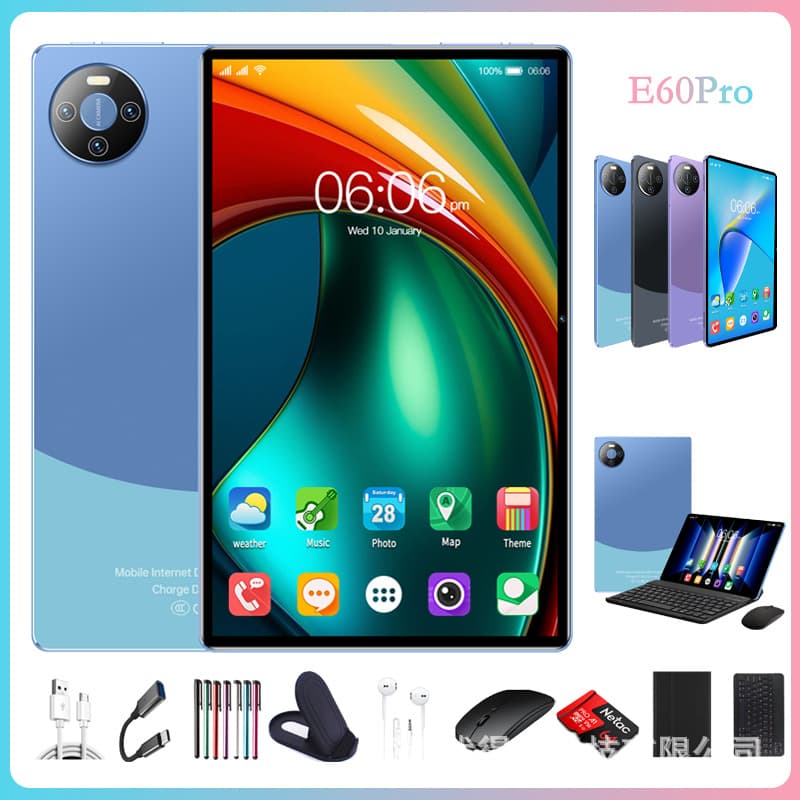 New E60 ultra-thin 10.1-inch tablet cross-border wholesale Android smart Bluetooth 5GWIFI