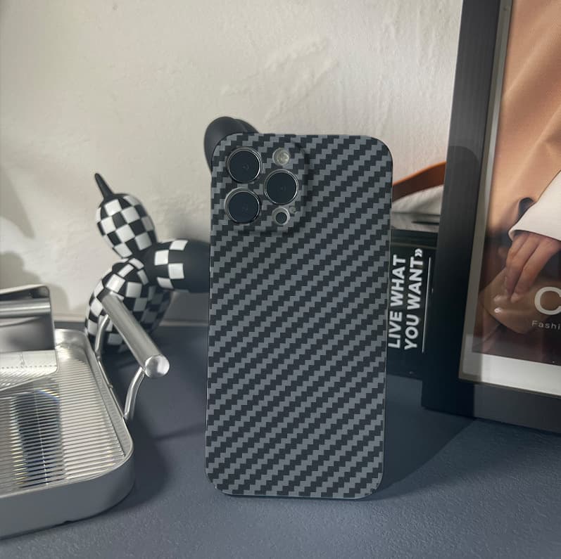 Striped Film Phone Case Compatible with iPhone 17 Pro Max, Simple 14 Pro Portable, Elegant 15 Pro Soft Portable