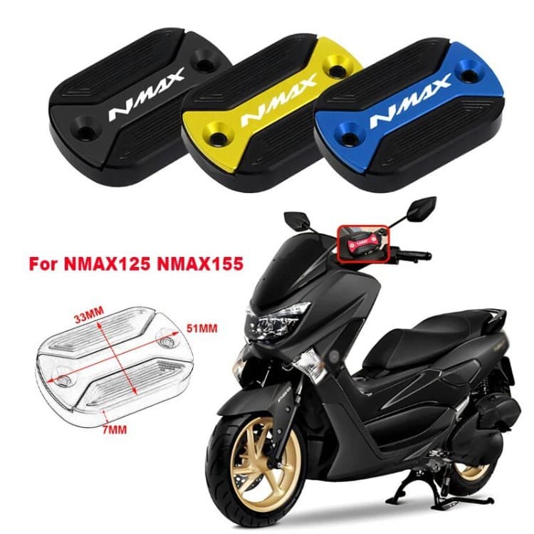 Compatible with Yamaha Motorcycle NMAX155/125 Modified Aluminum Alloy Decorative Brake Fluid Reservoir Cap Upper Pump Cover