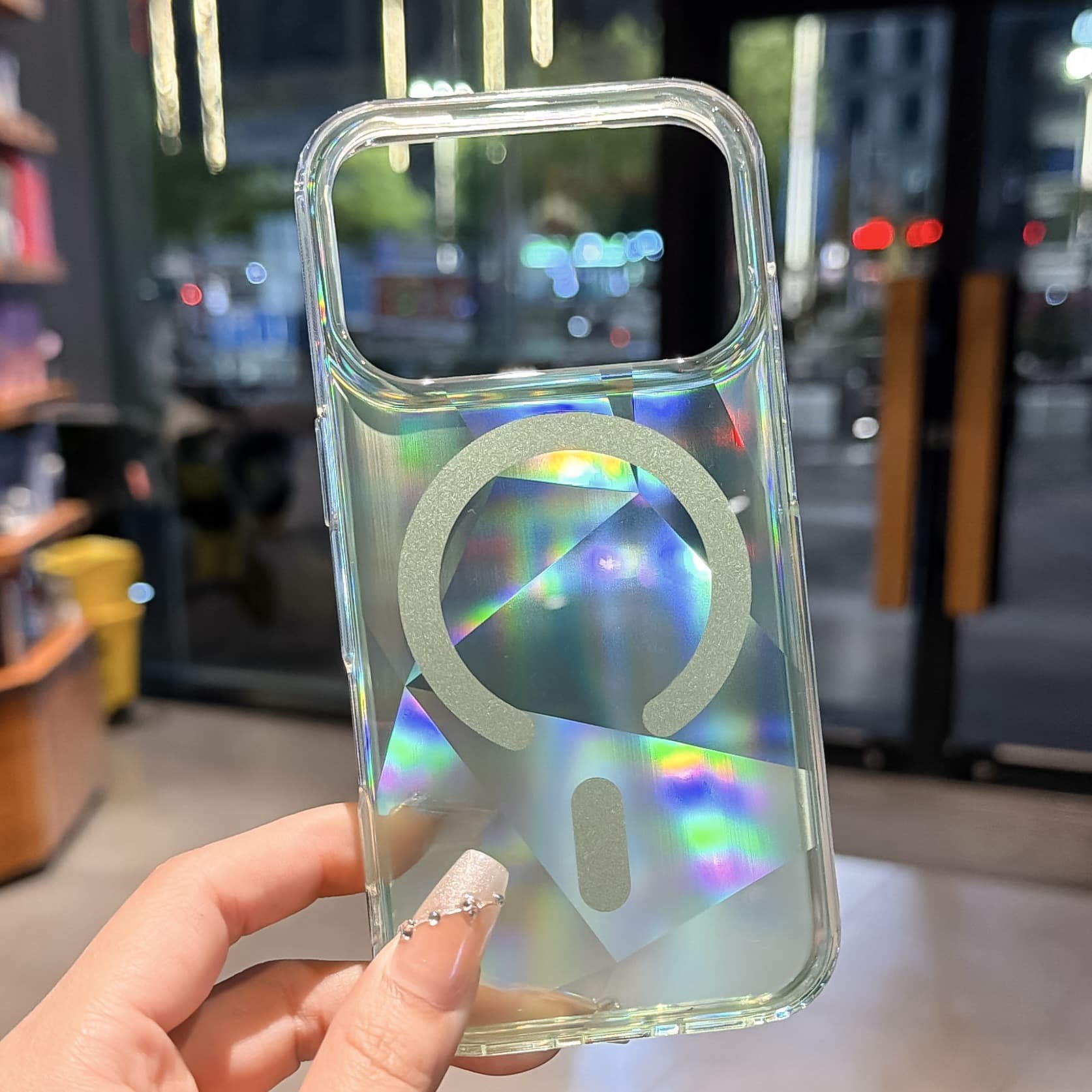 Cross-border Compatible Magnetic Phone Case for iPhone 17 Pro Max, Neon Gradient, Dual-Sided Film Protective Cover for 16 Pro, 15