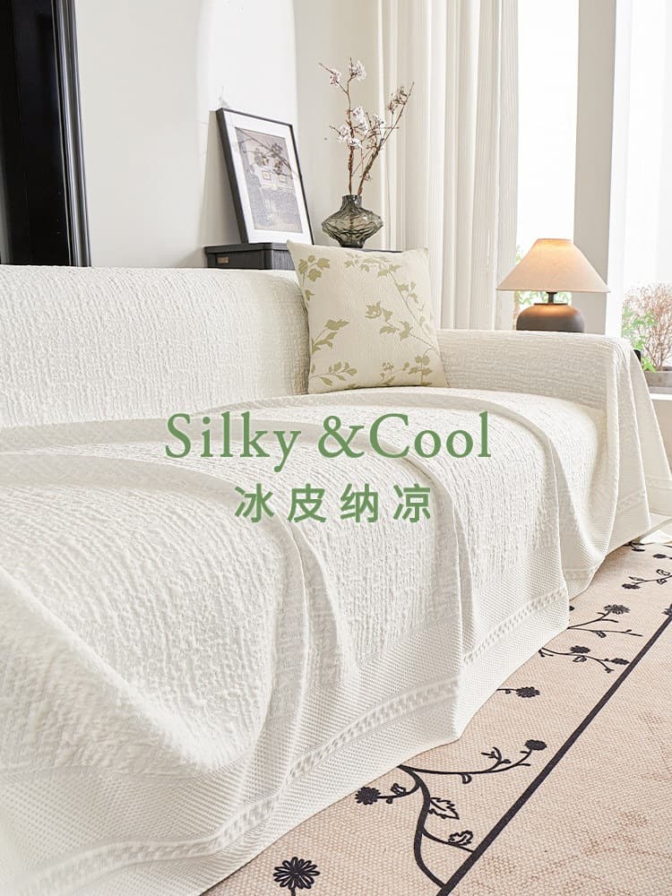 2026 New Summer Sofa Cover Cloth Ice Silk Sofa Cushion Summer Cooling Mat Cool Pad Anti-Cat Scratch Slipcover