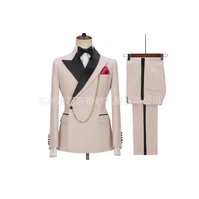 Amazon & AliExpress Dropshipping Men's Suit Two-Piece Set Banquet Tuxedo Party Groom's Attire