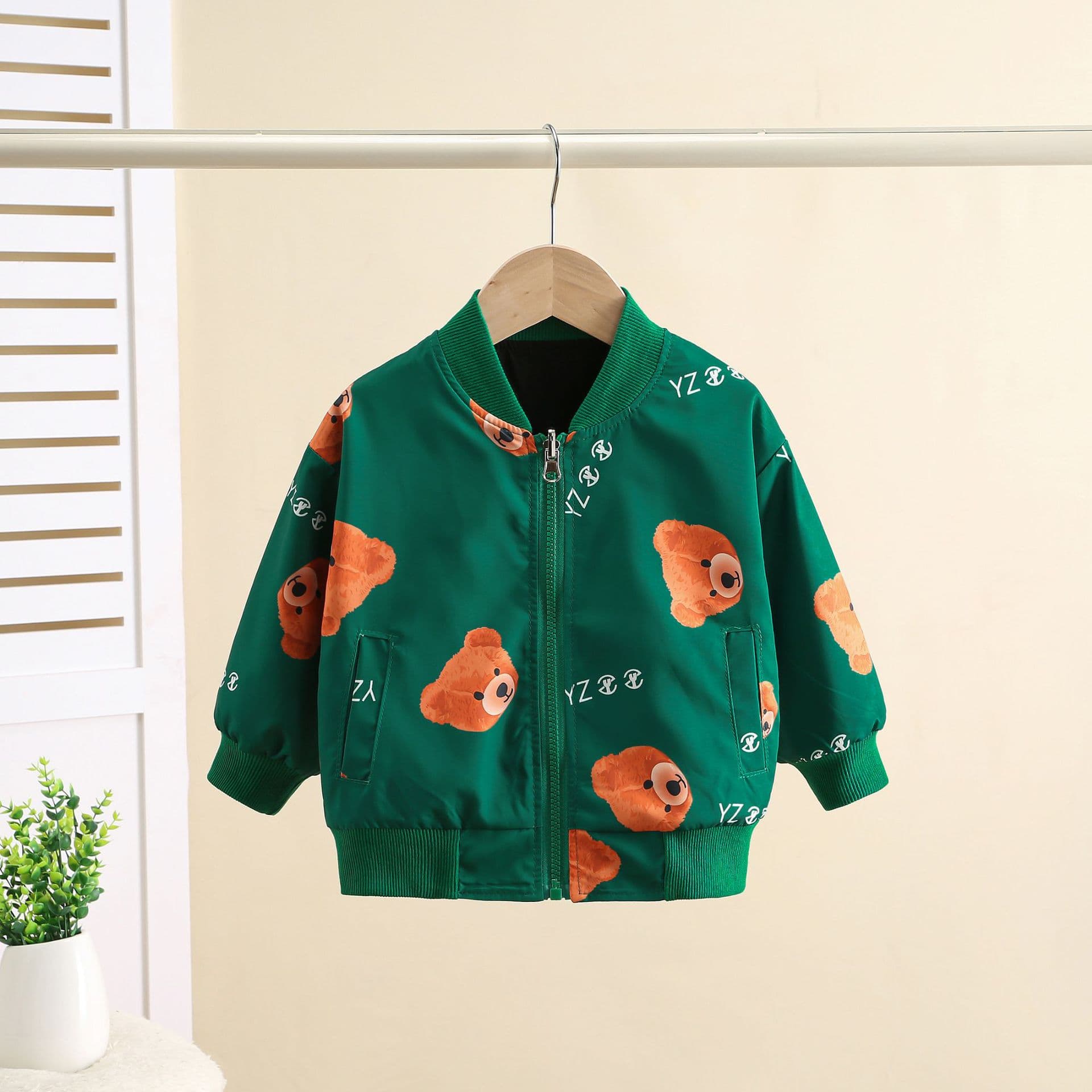 Boys Jacket Spring Autumn 2024 New Children Top Baby Toddler Boys Reversible Clothes Fashion