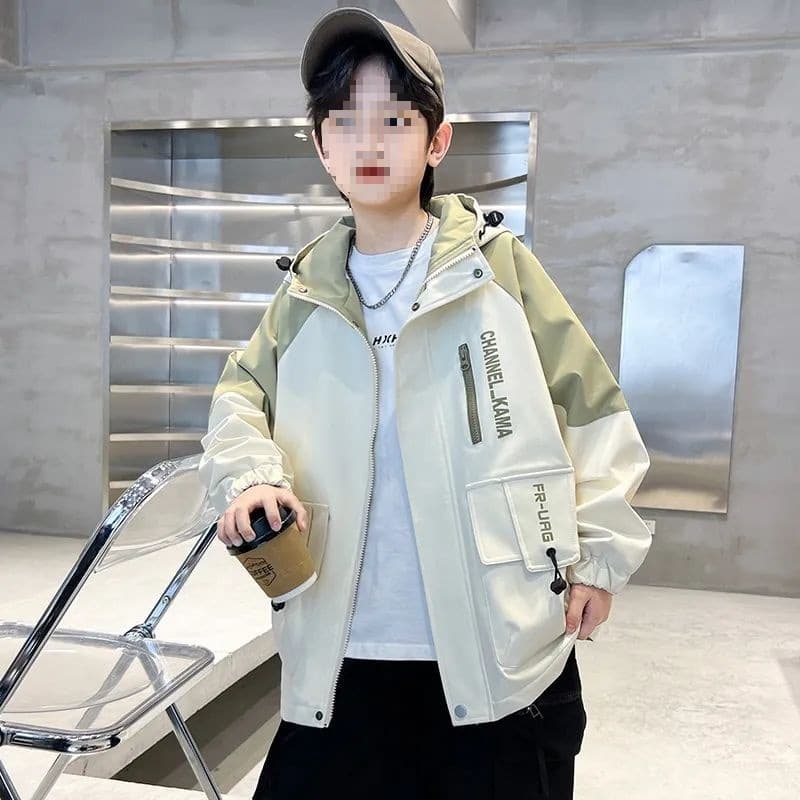 Children's Boys Spring/Autumn Outerwear 2025 New Season Casual Cool Large Kid Trendy Trench Coat