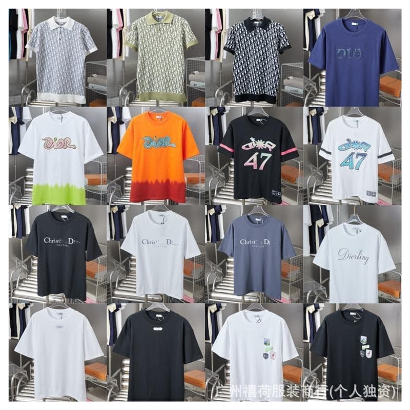 Correct High Version DR Home Short Sleeve. 26SS New Classic Versatile Letter T-Shirt for Men and Women