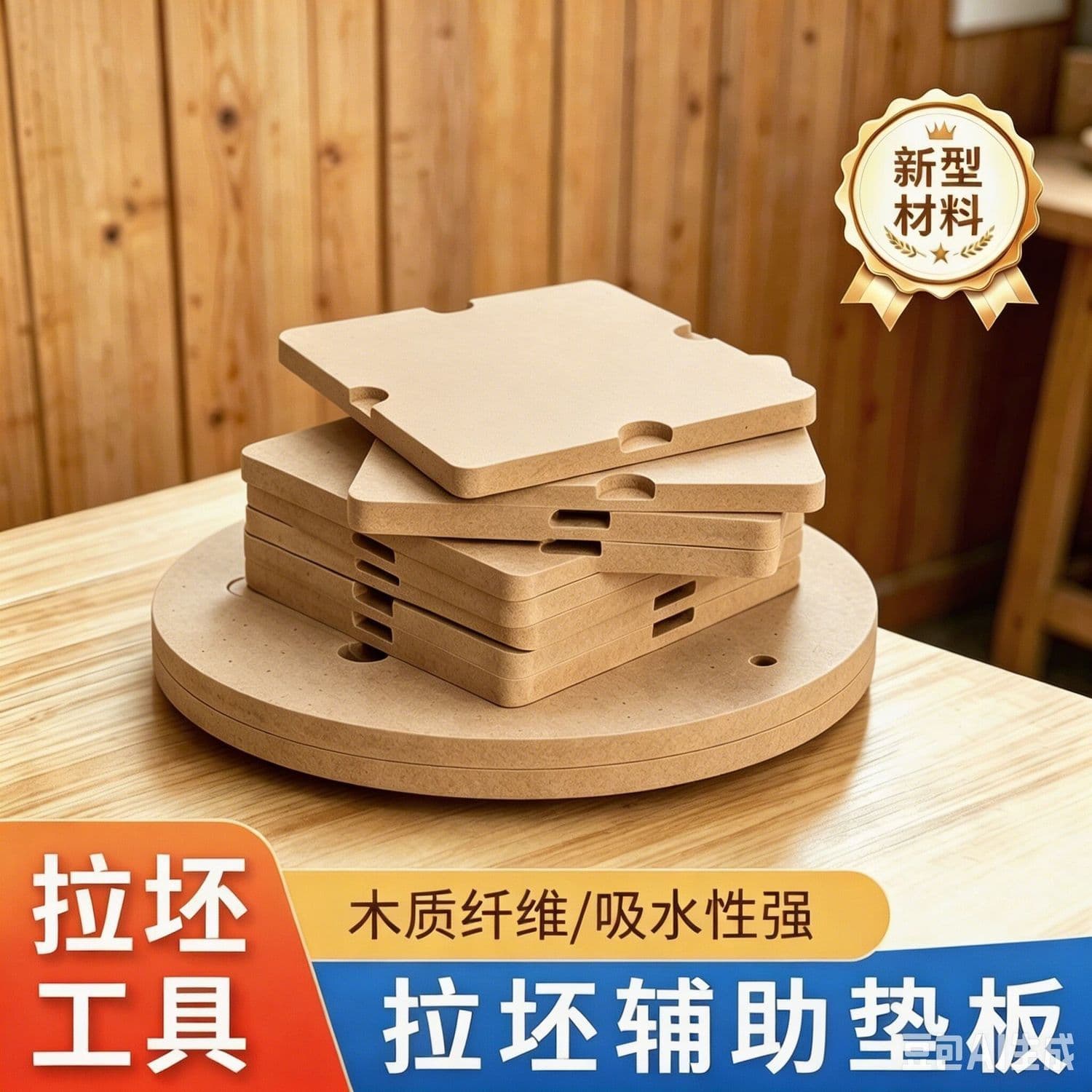 Pottery Tool Throwing Auxiliary Absorbent Pad Board Density Board Drying Board Large Throwing Replacement Fiber Board Mud Support Board