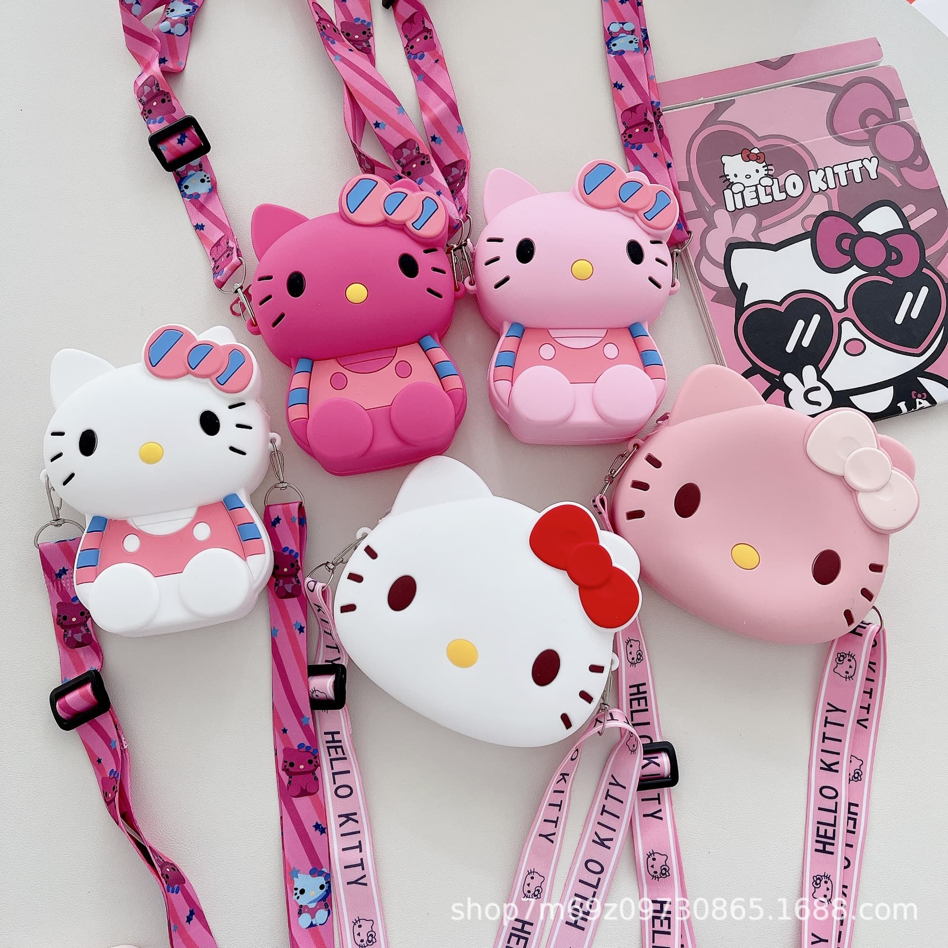 New Cartoon Children's Silicone Coin Purse Girl Mini Small Bag Neck Pouch Cute Small Wallet Crossbody Bag