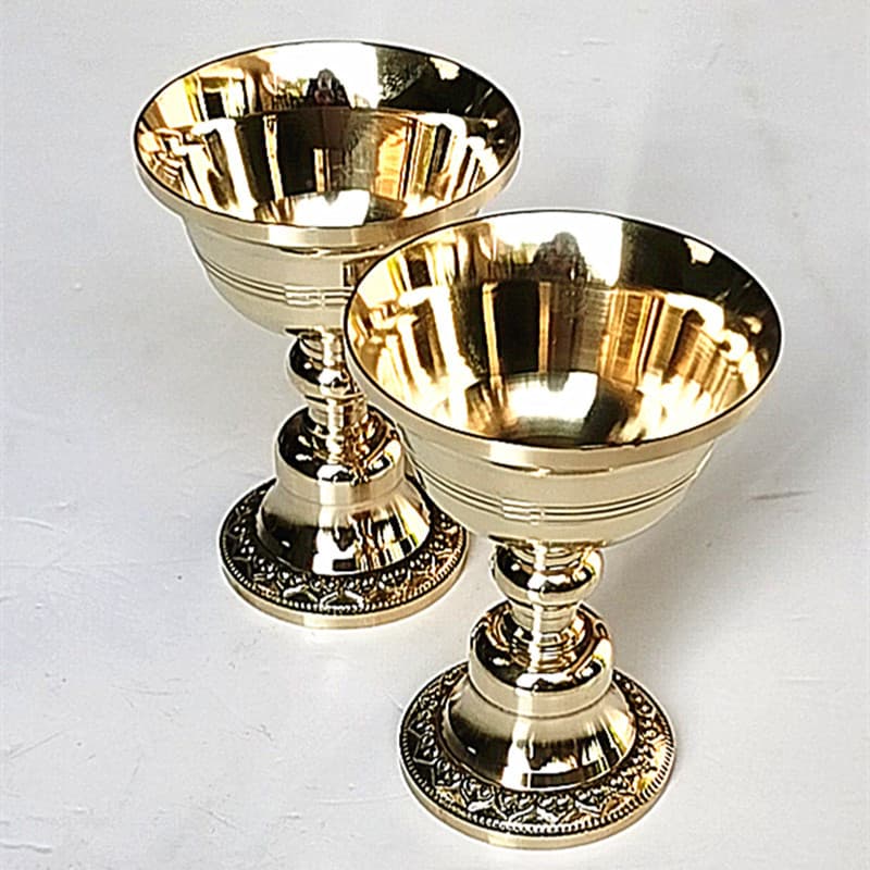 Factory wholesale, large quantities preferred. Temple Eternal Light Lace Gesang Flower Lamp, Brass Butter Lamp, Gesang Flower Lamp for prayer.