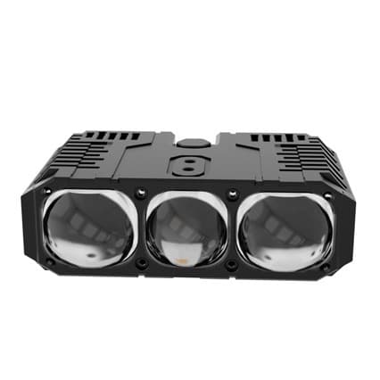 Electric Motorcycle Spotlight Led Lens Headlight Three-Eye Spotlight High and Low Beam Waterproof Car Headlight Modification Light