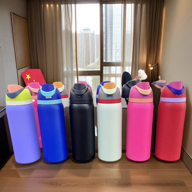 New Owala Bounce Dual-Drink Fruit Cup 304 Stainless Steel Vacuum Insulated Cup Portable Handheld Sports Water Bottle