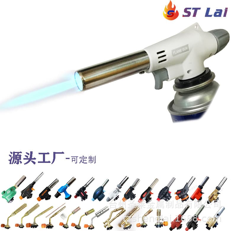 2025 Manufacturer's New Flame Gun Outdoor Burning Pig Hair Barbecue Torch Baking Igniter Cassette Gas Tank Flame Gun