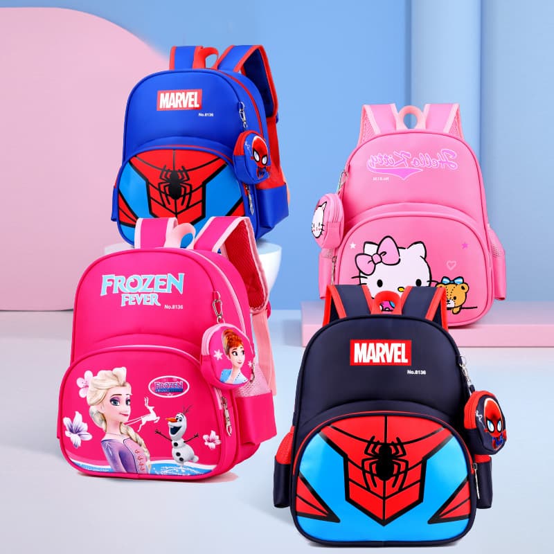 2025 New Spider-Man Small Backpack for Kids, Kindergarten Boys, Trendy and Cute, First Grade Children's Backpack