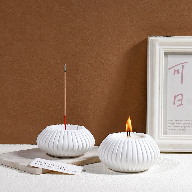 Plaster Mold Epoxy Resin Mold Ball Incense Aromatherapy Candle Holder Silicone Mold Candle Plaster Mold