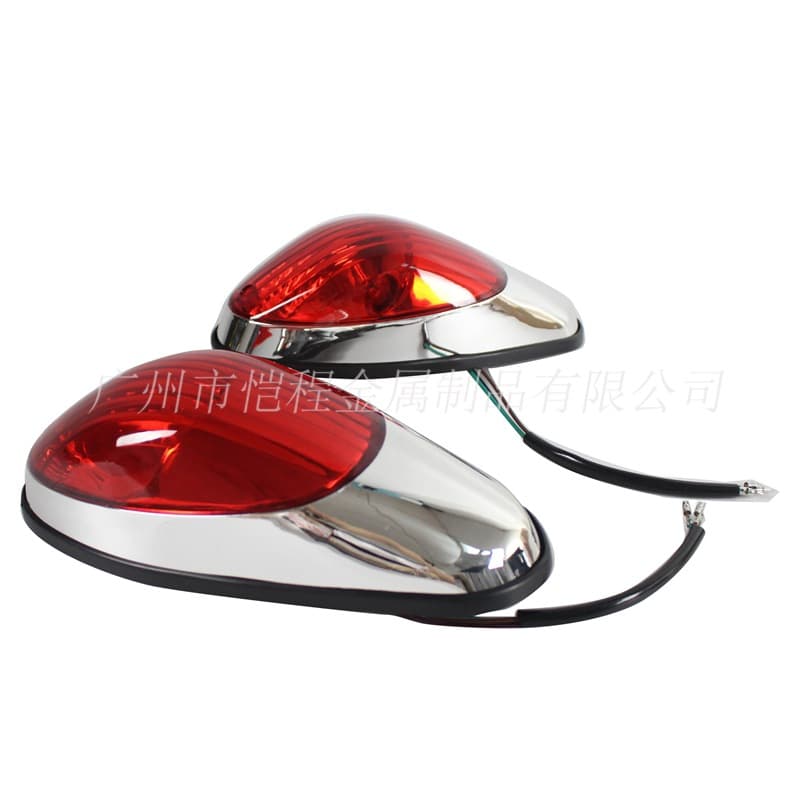 Universal Harley Cruiser Vulcan VN900 Retro Oval Rear Tail Light Brake Light