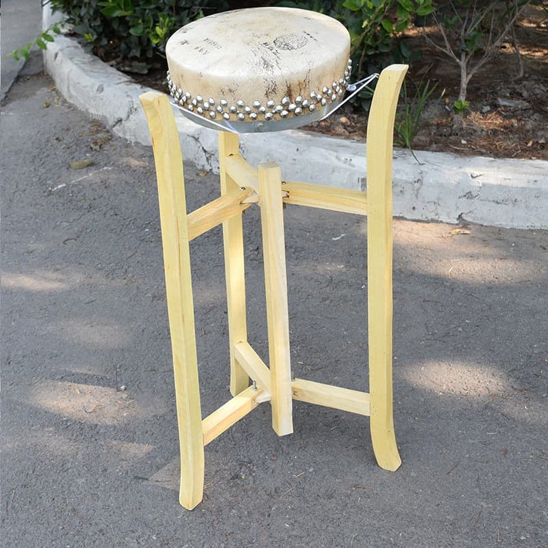 Wooden Ban Drum Stand Solid Wood Beijing Ban Drum Folding Tripod Drum Support Musical Instrument Stand Accessories