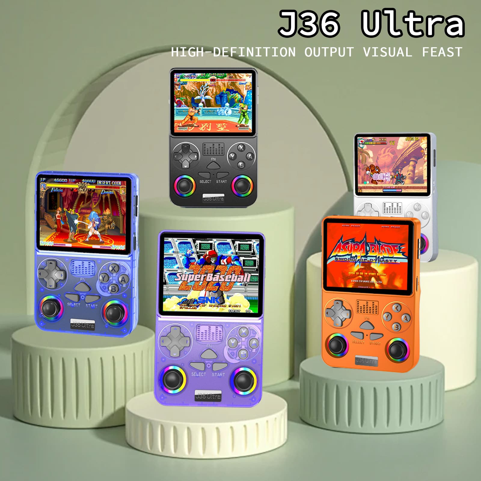 Cross-border J36ultra Handheld Game Console Global WiFi Online Battle Wireless Colorful Upgrade Dual Joystick Arcade