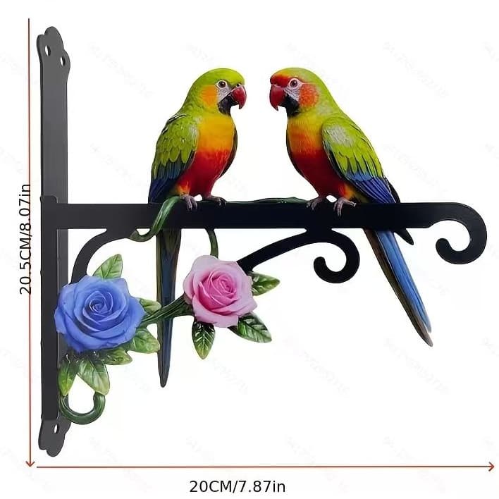 Wall-mounted brackets, multiple series available, parrot/butterfly flower outdoor garden decorations, factory direct sales.