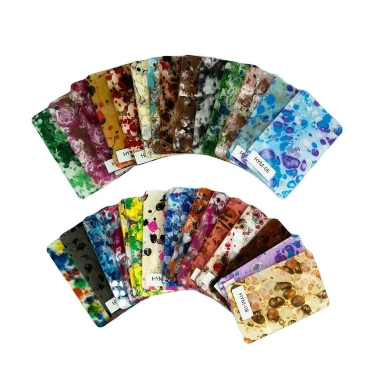 Acrylic sheet with colorful teardrop pattern decorative panel, PMMA organic glass cast decorative panel, PMMA sheet