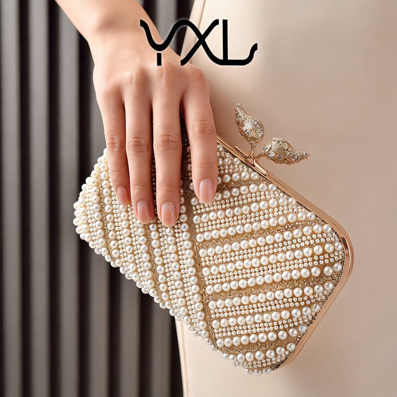 New fashion pearl dinner bag cross-border party dress bag banquet women's clutch bag factory direct sales cheongsam bag