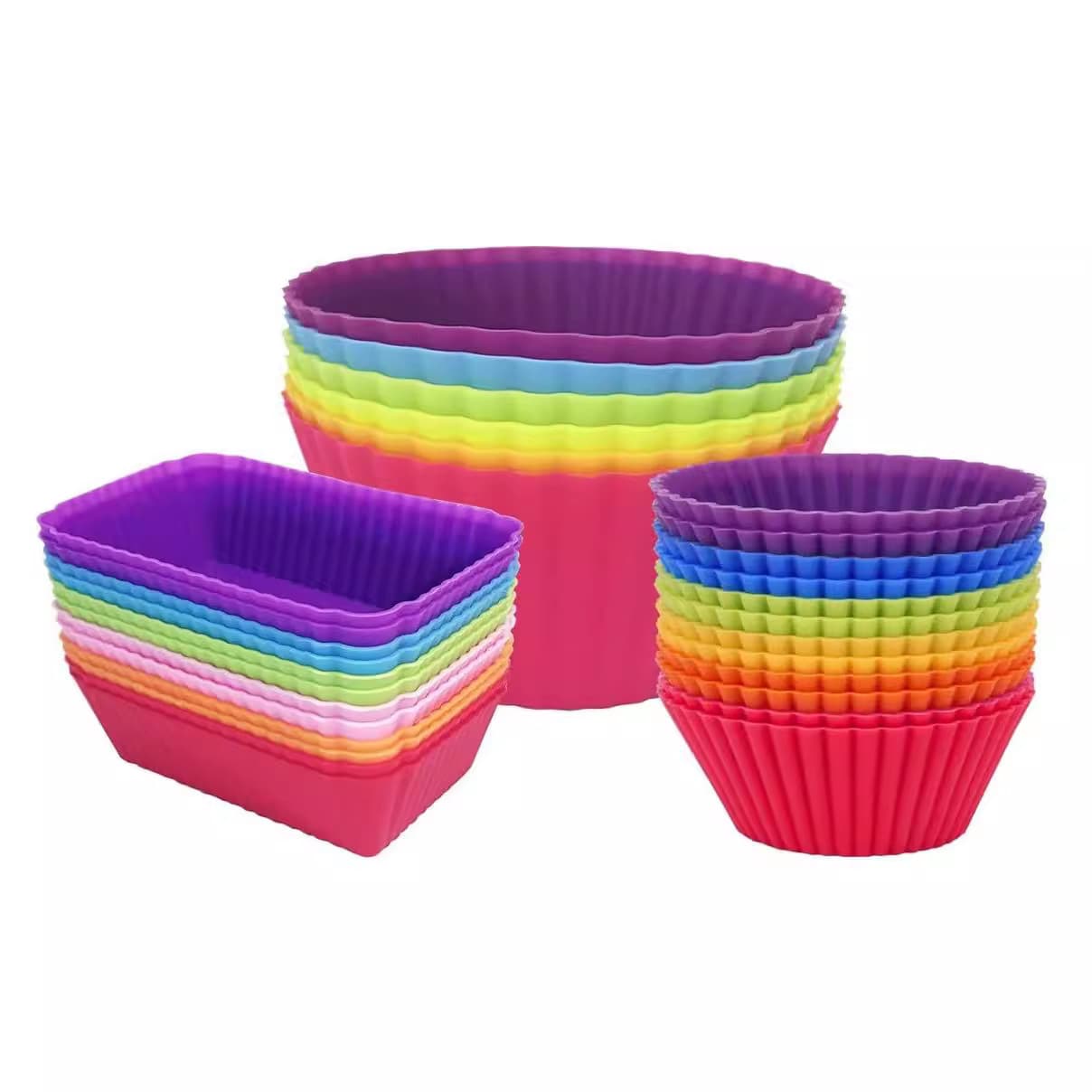 Cross-border rectangular silicone cake mold silicone cake cup muffin cup DIY cake baking mold
