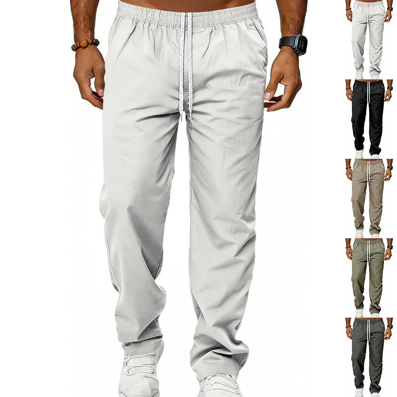 New European and American Cross-border Outdoor Men's High Street Casual Loose Breathable Light Luxury Business Commute Straight-leg Long Pants Manufacturer