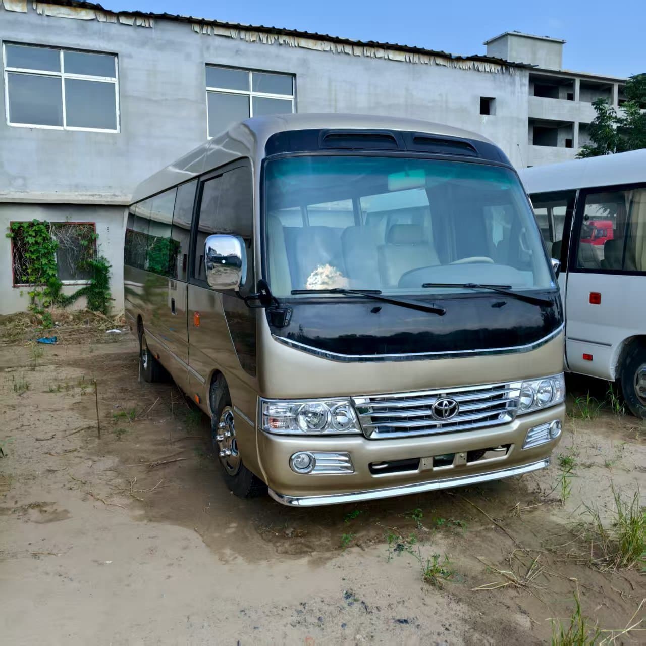 Export to Africa Toyota Coaster 23-seater minibus, National III automatic door, business inspection reception vehicle