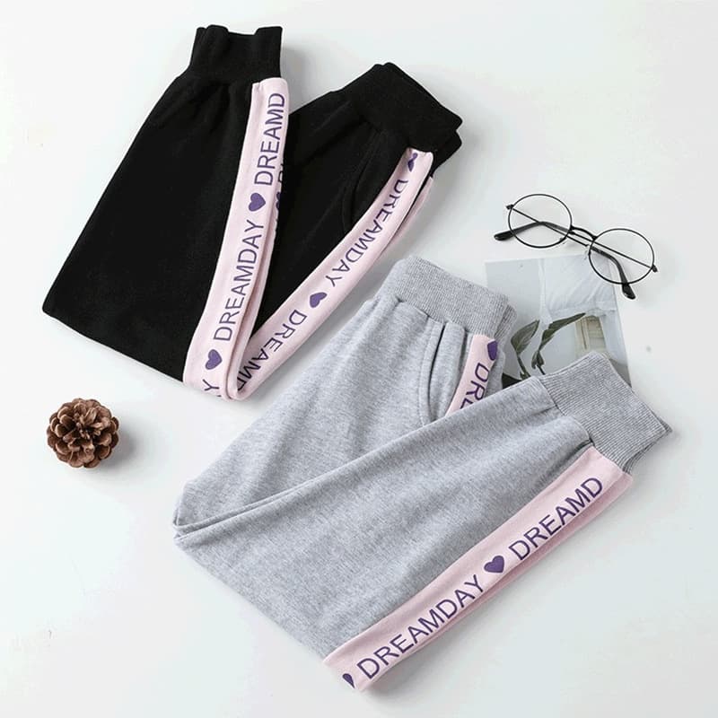 Girls Pants Youthful Stylish Thin Sport Pants Loose Middle and Big Kids Casual Pants Children Autumn Pants Spring and Autumn