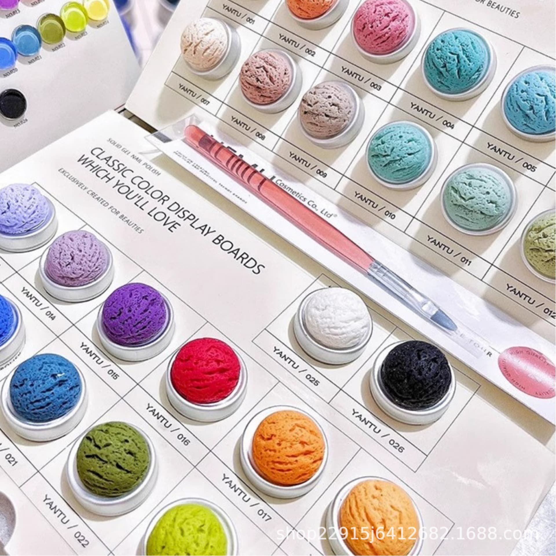 26-color canned solid gel ice cream nail polish set, one can, one color, complete set with phototherapy pen++ Nail Manicure