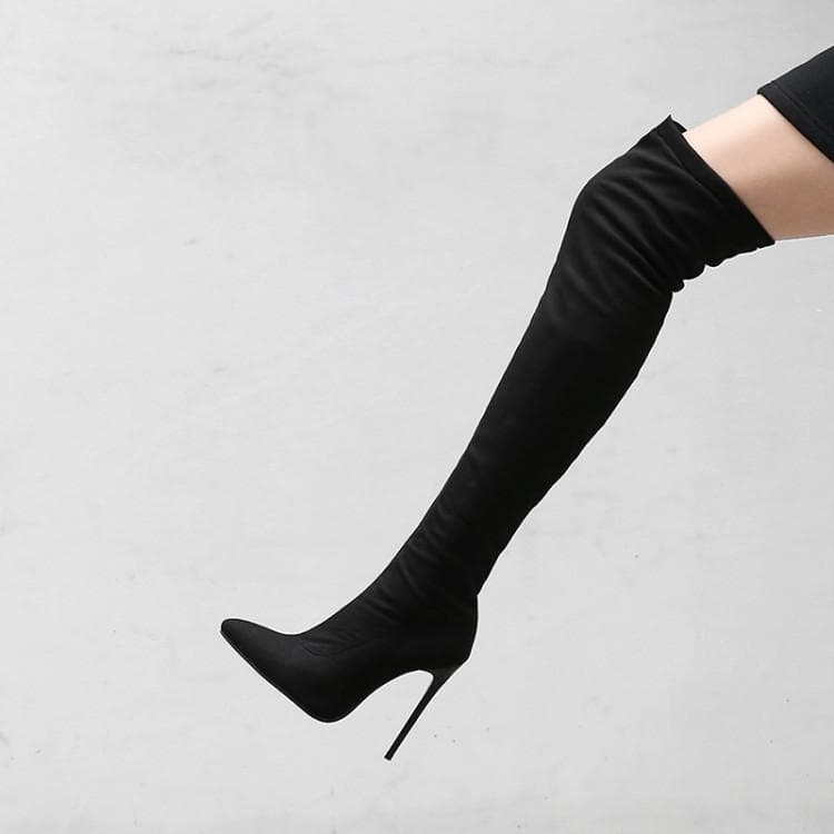 12cm Heel Over-the-Knee Boots Large Size Boots 40-43 44 45 46 47 48 Extra Large Long Boots Women's Boots