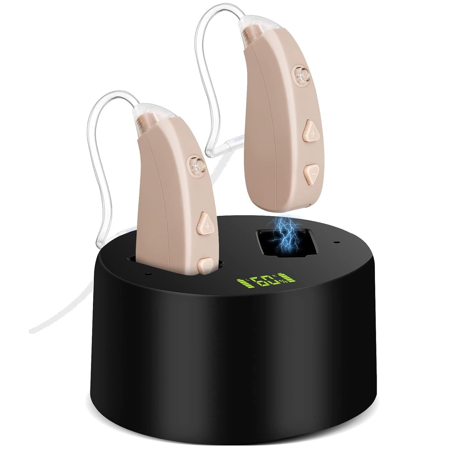 Cross-border English HearingAids Behind-the-Ear Hearing Aids, USB Digital Display Rechargeable Sound Amplifier for Seniors