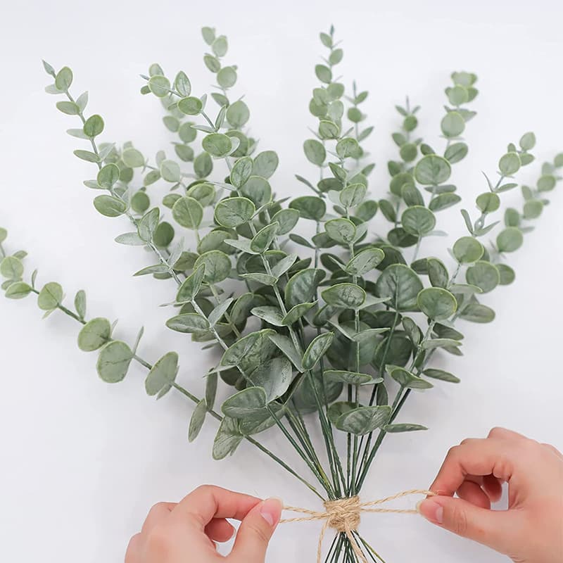 Artificial Eucalyptus Leaves Single Eucalyptus Leaves ins Decorative Home Decoration Wedding 38cm Flower Arrange Green Plant Accessories