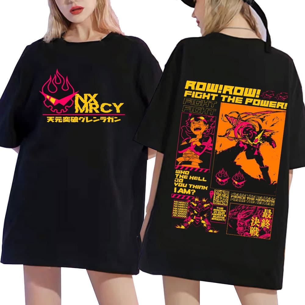Anime Tengen Toppa Gurren Lagann T-shirt Women Men Manga Shirt