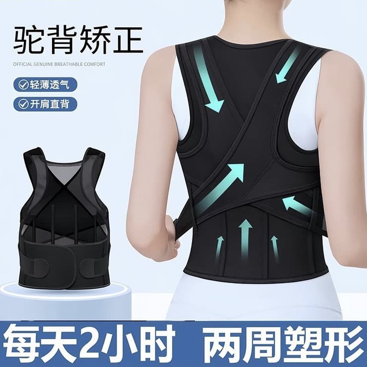 Summer Hunchback Corrector, Invisible Elastic Ultra-Thin Breathable Back Posture Belt for Adults and Students, Beibei Jia