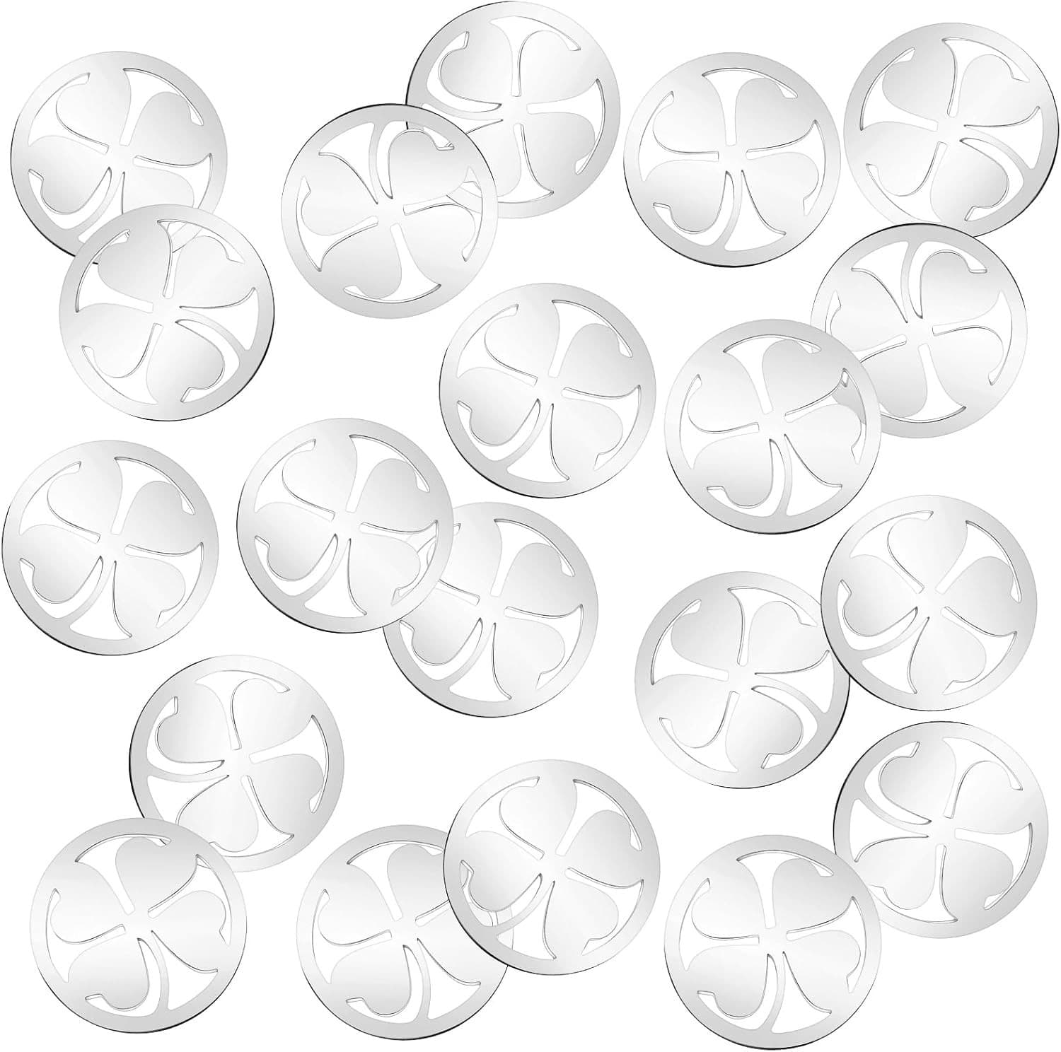 Stainless steel angel pendant hollow four-leaf clover pendant necklace jewelry pendant bracelet pendant diy jewelry accessories