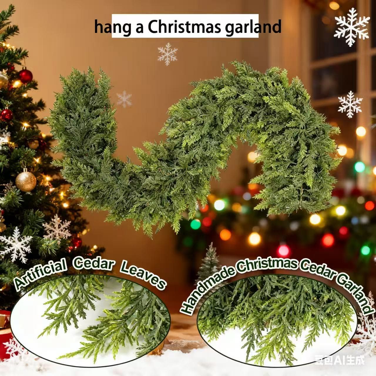 Bestselling Christmas Faux Cypress Vine Wall Hearth Home Decor Christmas Wall Hanging Vine Decoration