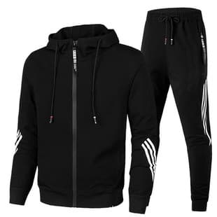 Cross-border New Autumn/Winter Men's Casual Set Hooded Sweatshirt and Jogger Pants Two-Piece Slim Fit Leisure Suit