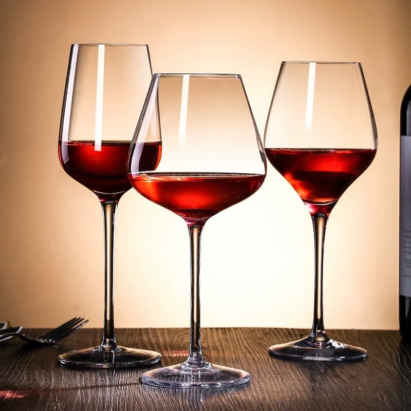 Cross-border exclusive supply of high-end Burgundy red wine glasses, crystal cups, high-end sets, crystal glass goblets, foreign wine glasses
