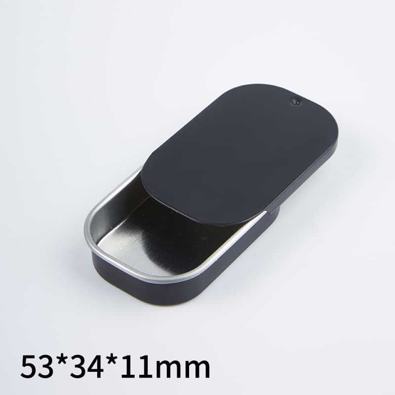 Push-Pull Small Tin Box Portable Mini Sliding Lid Storage Box Drawer Style for Jewelry, Dental Floss, Medicine, Candy, Balm