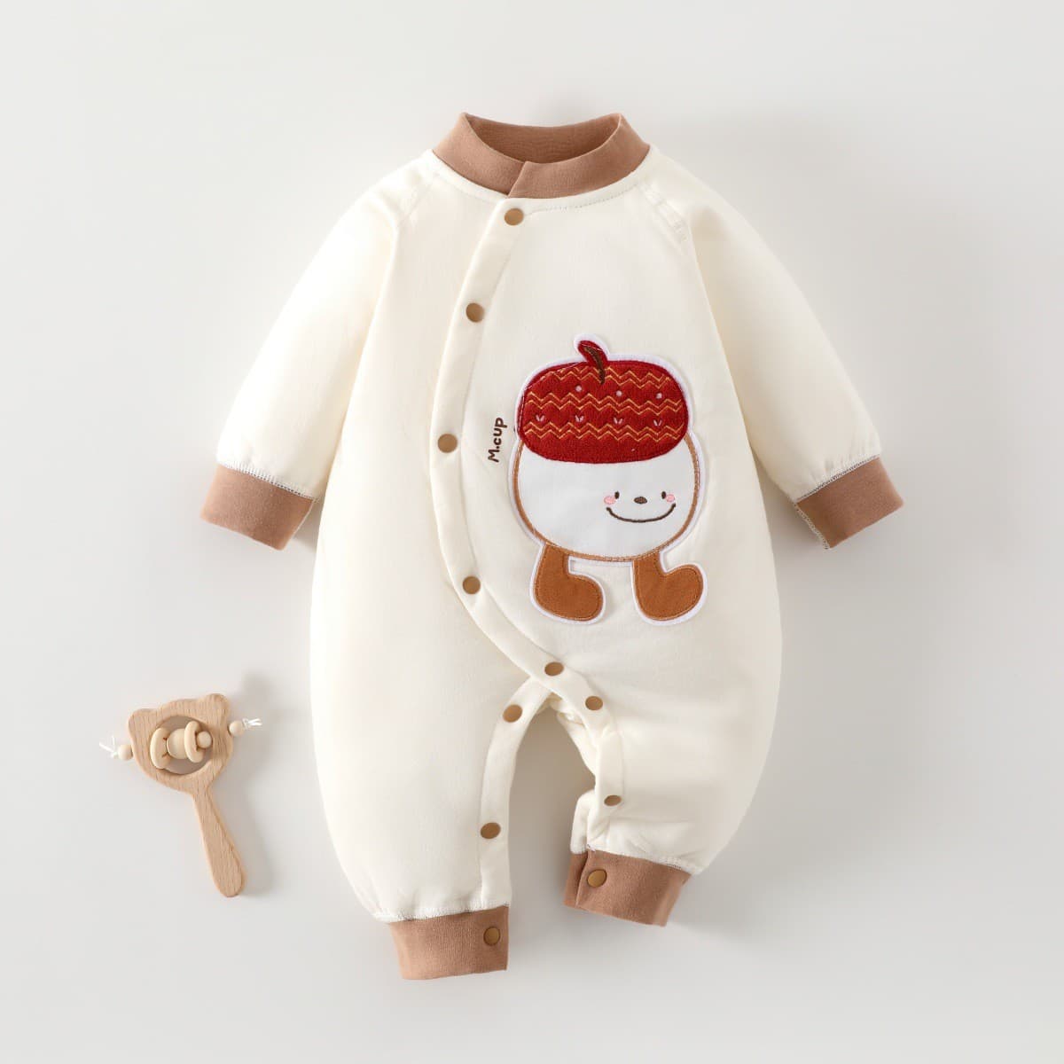 Newborn Baby Clothes, Infant Onesie with Cotton Padding, Thickened, Boys and Girls Autumn and Winter Wear, Baby Romper, Crawling Suit, Cotton Padded