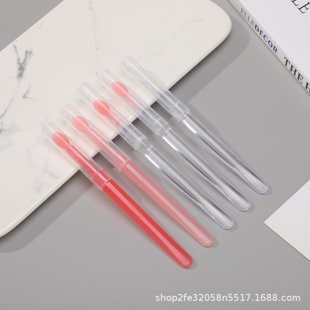 Silicone lip brush multifunctional portable cover lip brush sequin eye shadow brush lipstick brush lipstick brush travel makeup brush