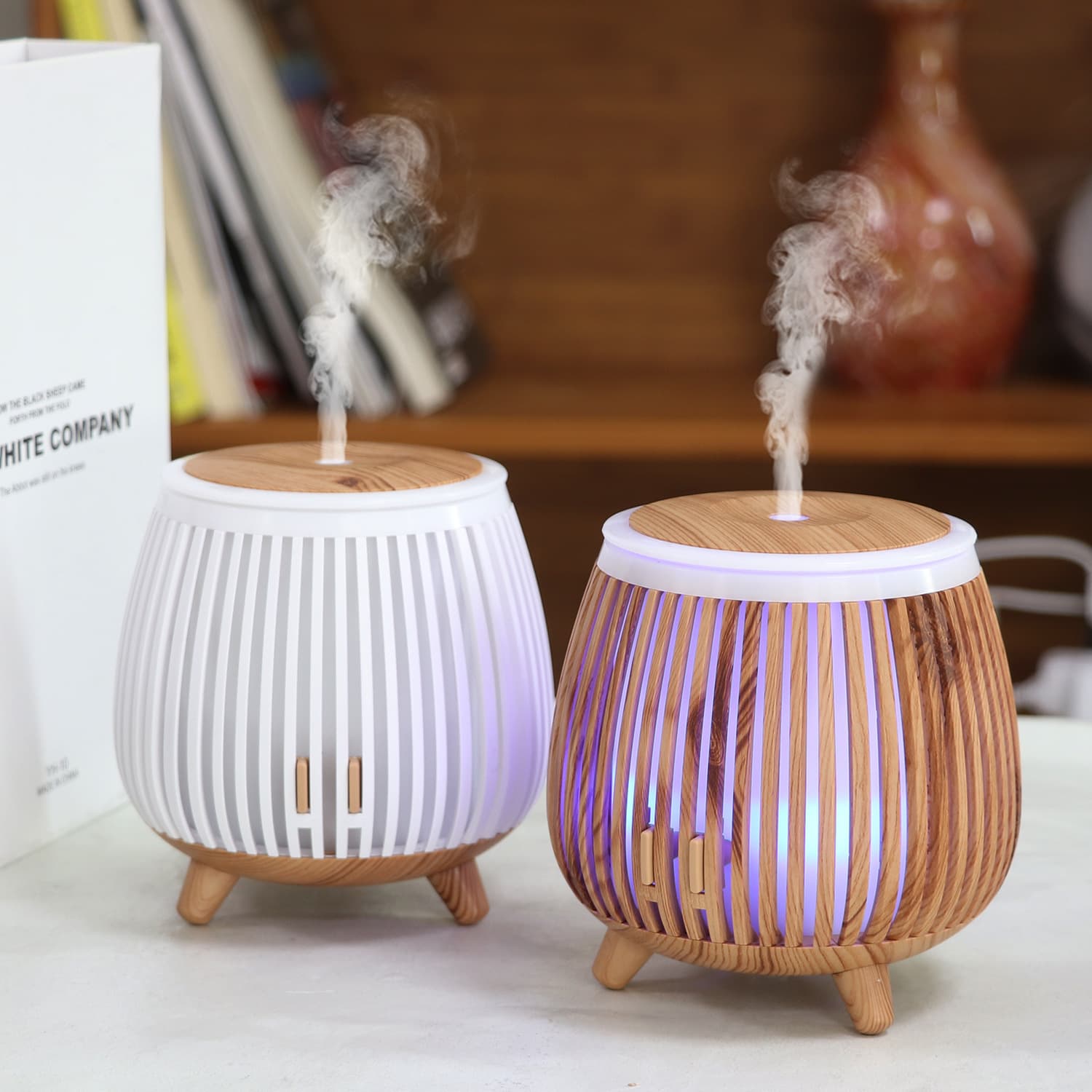 New USB Vertical Strip Hollow Aroma Diffuser Indoor Creative Decoration Essential Oil Aroma Home Ultrasonic 5V Humidifier